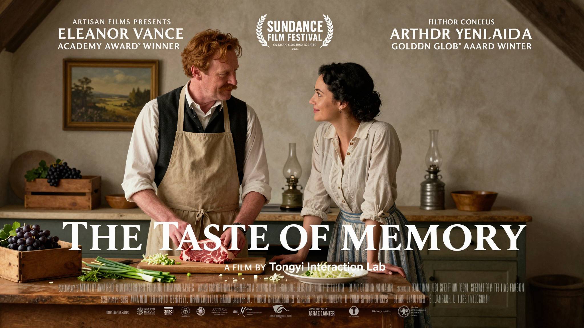 Z image AI generated vintage movie poster The Taste of Memory