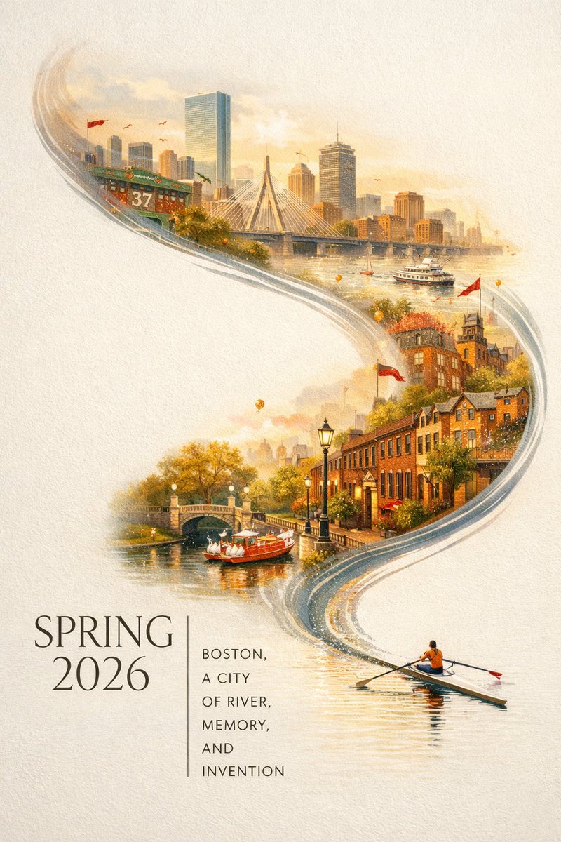 GPT Image 2 watercolor travel poster of Boston with the Zakim Bridge, a single rower on the Charles River and the city skyline