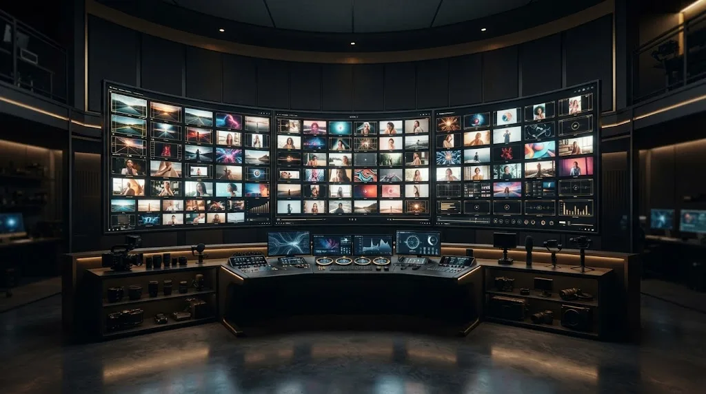 Nano Banana 2 Lite social content command center hero background
