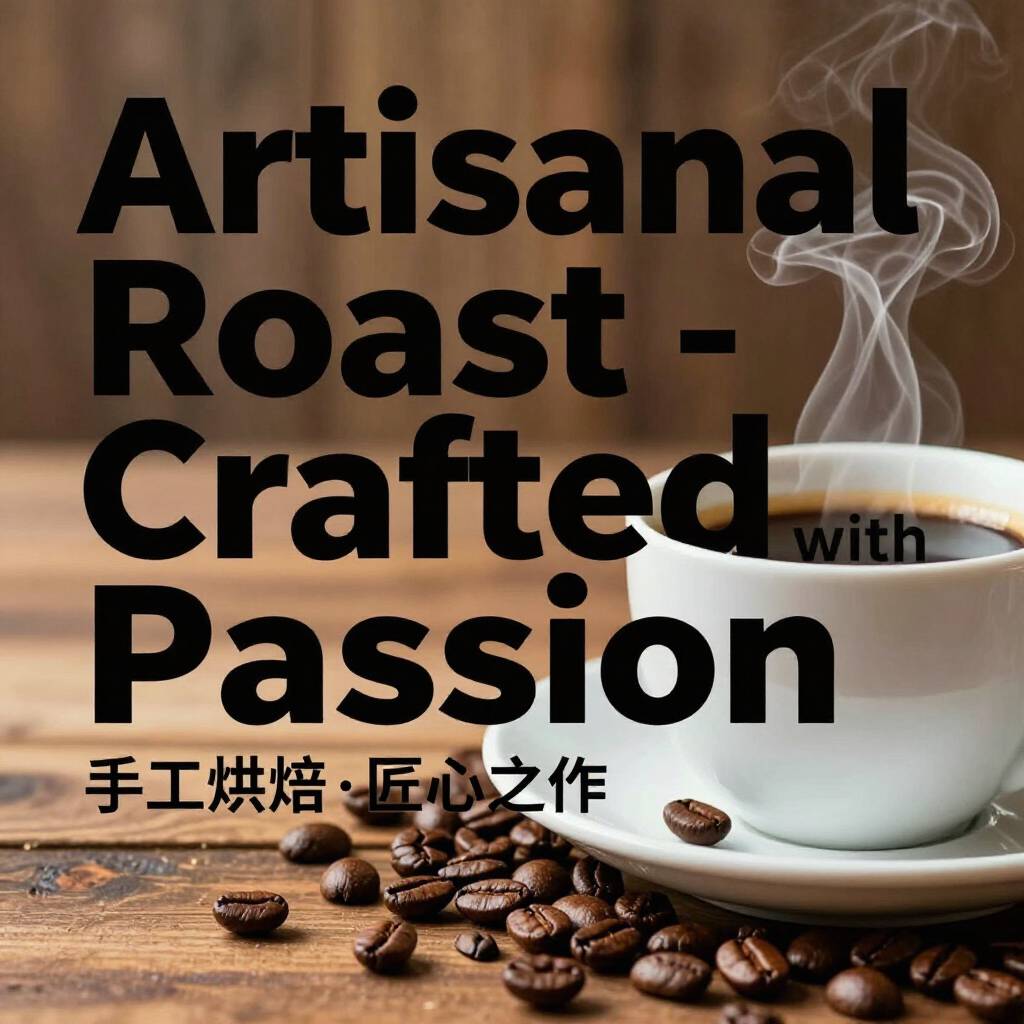 Z image generated marketing poster for coffee brand with bilingual text