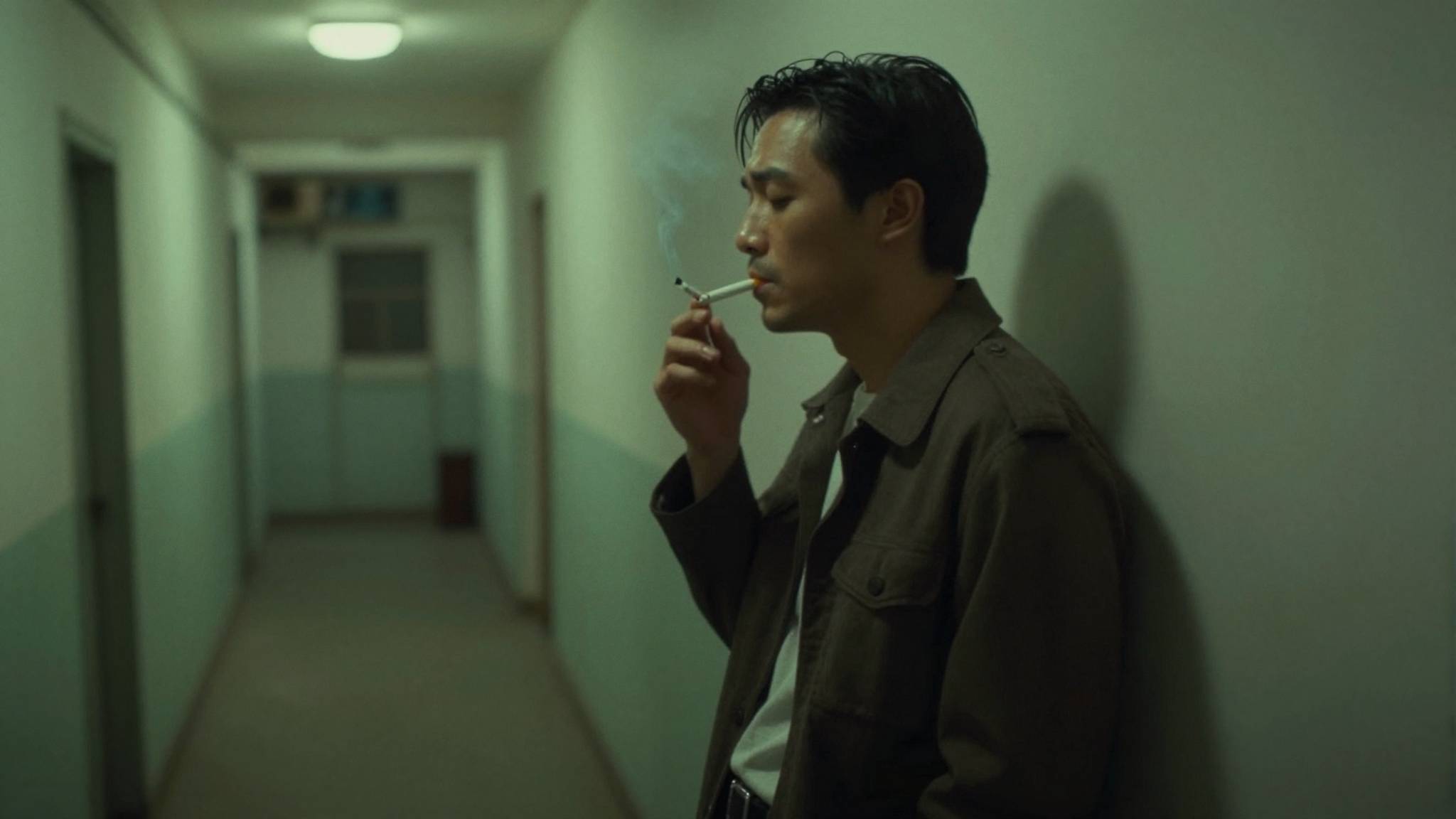 Z image AI generated Wong Kar-wai Hong Kong 1990s film style portrait