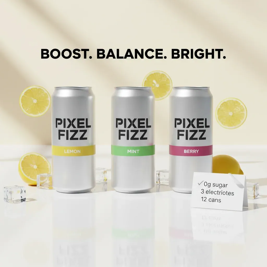 Dieselbe Eingabeaufforderungsausgabe von Nano Banana, die einen E-Commerce-Produktplakattest mit Überschriftentext, Verpackungsetiketten und einer Checklistenkopie zeigt