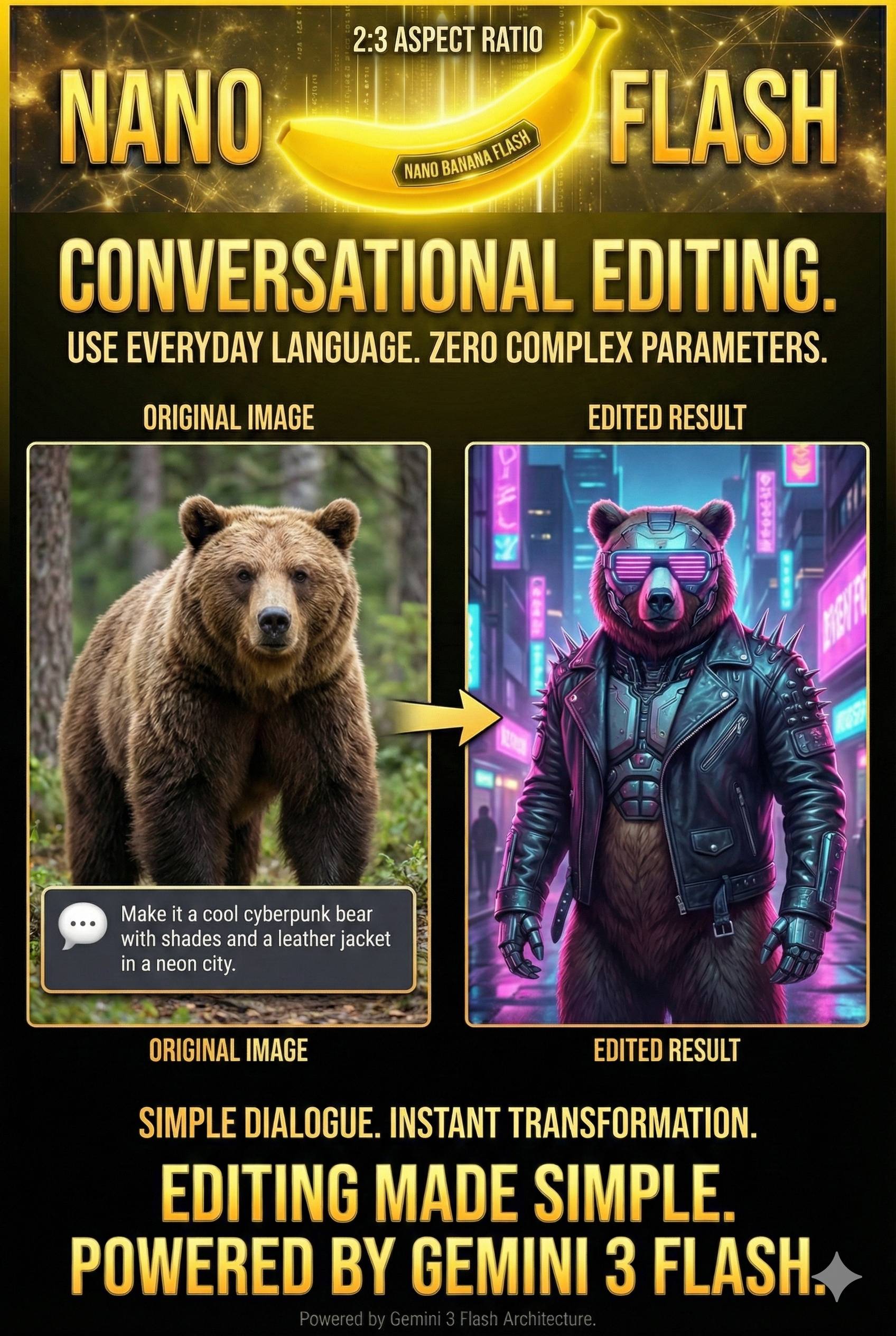 Edición conversacional Nano Banana 2: interfaz de lenguaje natural sin parámetros complejos