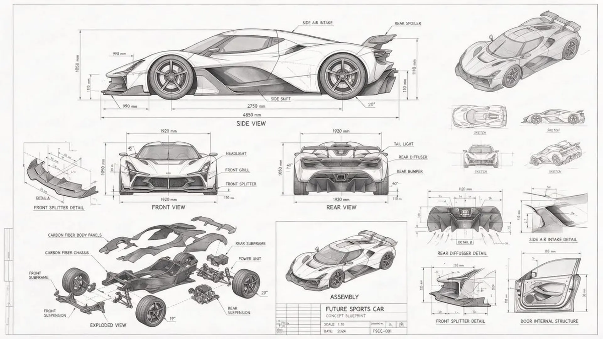 Seedream 5.0 Pro technical blueprint hero image